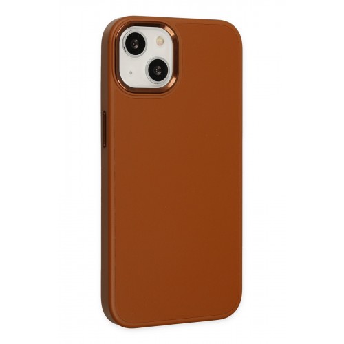 Newface iPhone 14 Plus Kılıf Asya Deri Silikon - Kahverengi Newface iPhone 14 Plus Kılıf Asya Deri Silikon - Kahverengi