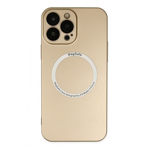 Newface iPhone 14 Pro Max Kılıf Jack Magneticsafe Lens Silikon - Gold