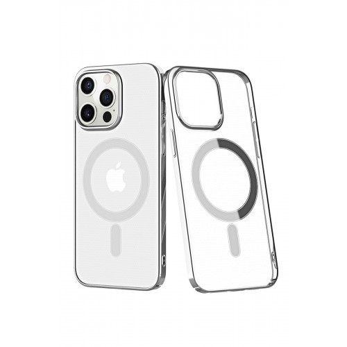 Newface iPhone 12 Pro Max Kılıf Element Magneticsafe Sert Kapak - Gümüş Newface iPhone 12 Pro Max Kılıf Element Magneticsafe Sert Kapak - Gümüş