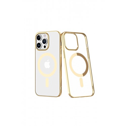 Newface iPhone 13 Pro Kılıf Element Magneticsafe Sert Kapak - Gold