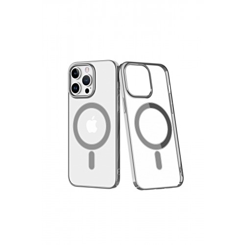 Newface iPhone 14 Pro Kılıf Element Magneticsafe Sert Kapak - Gümüş