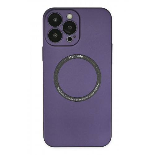 Newface iPhone 14 Pro Kılıf Jack Magneticsafe Lens Silikon - Mor