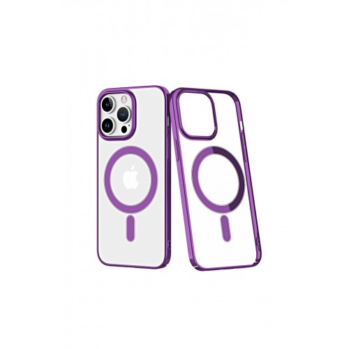 Newface iPhone 14 Pro Kılıf Element Magneticsafe Sert Kapak - Mor