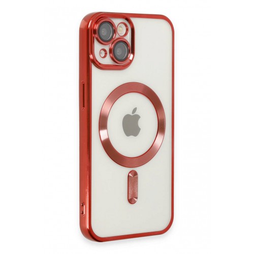 Newface iPhone 14 Kılıf Kross Magneticsafe Kapak - Kırmızı Newface iPhone 14 Kılıf Kross Magneticsafe Kapak - Kırmızı