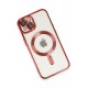 Newface iPhone 14 Kılıf Kross Magneticsafe Kapak - Kırmızı