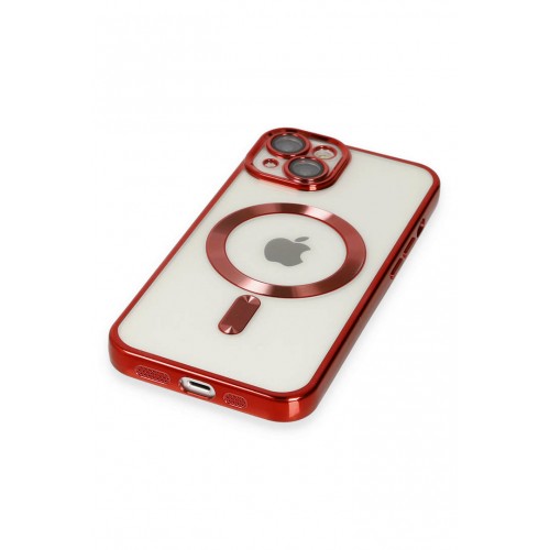 Newface iPhone 14 Kılıf Kross Magneticsafe Kapak - Kırmızı Newface iPhone 14 Kılıf Kross Magneticsafe Kapak - Kırmızı