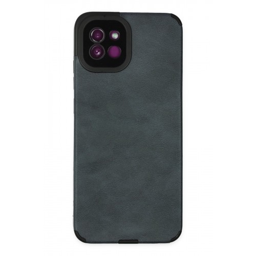 Newface Samsung Galaxy A03 Kılıf Loop Deri Silikon - Lacivert