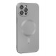 Newface iPhone 12 Pro Max Kılıf Moshi Lens Magneticsafe Silikon - Gümüş
