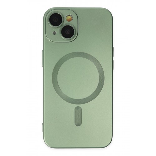 Newface iPhone 14 Plus Kılıf Moshi Lens Magneticsafe Silikon - Yeşil
