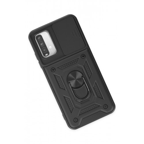 Newface Xiaomi Redmi Note 9 4G Kılıf Pars Lens Yüzüklü Silikon - Siyah Newface Xiaomi Redmi Note 9 4G Kılıf Pars Lens Yüzüklü Silikon - Siyah
