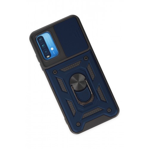 Newface Xiaomi Redmi Note 9 4G Kılıf Pars Lens Yüzüklü Silikon - Lacivert Newface Xiaomi Redmi Note 9 4G Kılıf Pars Lens Yüzüklü Silikon - Lacivert