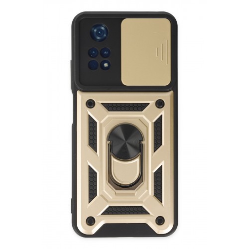 Newface Xiaomi Poco M4 Pro 4G Kılıf Pars Lens Yüzüklü Silikon - Gold Newface Xiaomi Poco M4 Pro 4G Kılıf Pars Lens Yüzüklü Silikon - Gold