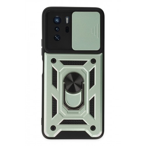 Newface Xiaomi Poco X3 GT Kılıf Pars Lens Yüzüklü Silikon - Yeşil