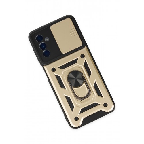 Newface Samsung Galaxy A04S Kılıf Pars Lens Yüzüklü Silikon - Gold Newface Samsung Galaxy A04S Kılıf Pars Lens Yüzüklü Silikon - Gold