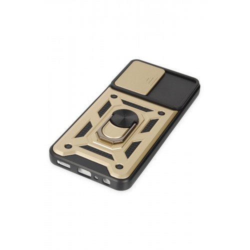 Newface Samsung Galaxy A04S Kılıf Pars Lens Yüzüklü Silikon - Gold Newface Samsung Galaxy A04S Kılıf Pars Lens Yüzüklü Silikon - Gold
