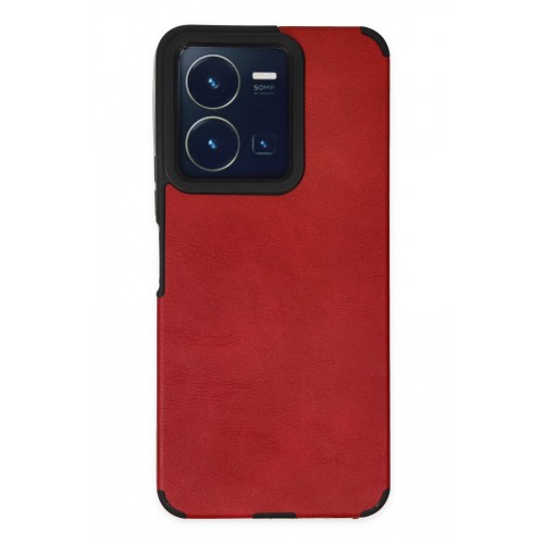 Newface Vivo Y35 Kılıf Loop Deri Silikon - Kırmızı Newface Vivo Y35 Kılıf Loop Deri Silikon - Kırmızı