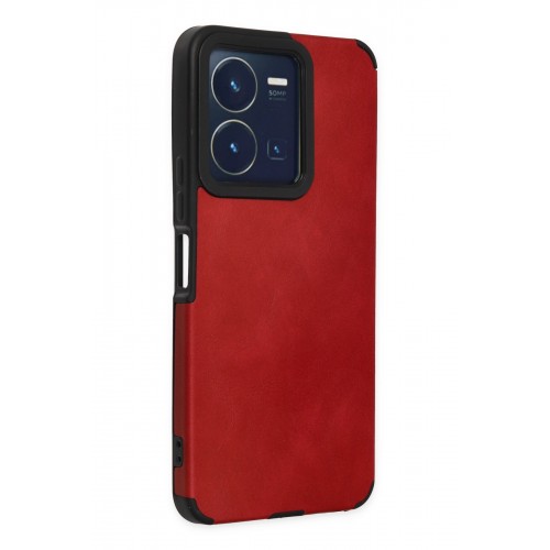 Newface Vivo Y35 Kılıf Loop Deri Silikon - Kırmızı Newface Vivo Y35 Kılıf Loop Deri Silikon - Kırmızı