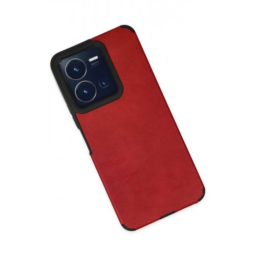 Newface Vivo Y22S Kılıf Loop Deri Silikon - Kırmızı Newface Vivo Y22S Kılıf Loop Deri Silikon - Kırmızı