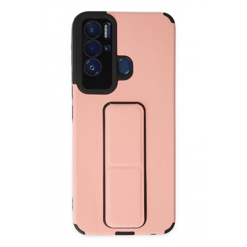 Newface Tecno Pova Neo Kılıf Mega Standlı Silikon - Pudra