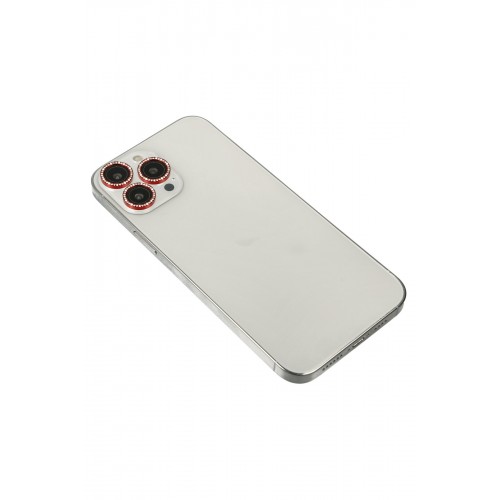 Newface iPhone 14 Pro Diamond Kamera Lens - Kırmızı