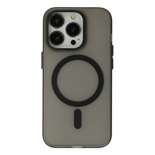 Newface iPhone 14 Pro Kılıf Lodos Magneticsafe Mat Kapak - Siyah
