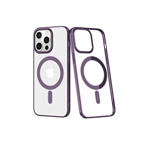 Newface iPhone 14 Pro Kılıf Element Magneticsafe Sert Kapak - Derin Mor Newface iPhone 14 Pro Kılıf Element Magneticsafe Sert Kapak - Derin Mor