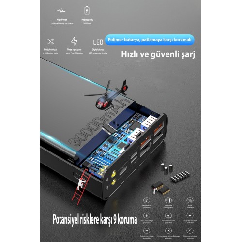 Newface NF240 40.000 mAh Powerbank - Beyaz Newface NF240 40.000 mAh Powerbank - Beyaz