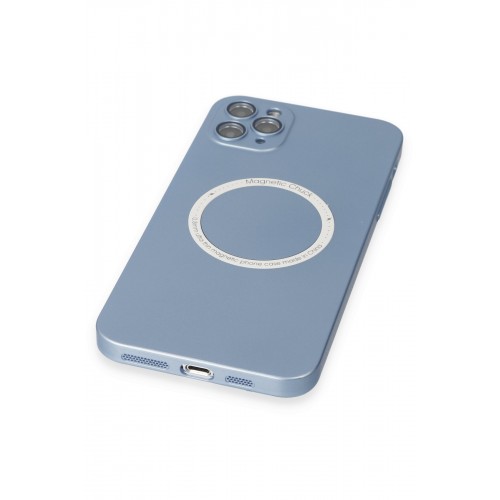 Newface iPhone 11 Pro Max Kılıf Jack Magneticsafe Lens Silikon - Sierra Blue Newface iPhone 11 Pro Max Kılıf Jack Magneticsafe Lens Silikon - Sierra Blue
