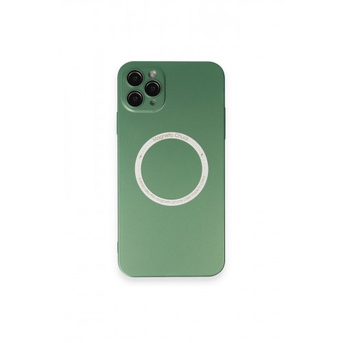 Newface iPhone 11 Pro Max Kılıf Jack Magneticsafe Lens Silikon - Yeşil Newface iPhone 11 Pro Max Kılıf Jack Magneticsafe Lens Silikon - Yeşil