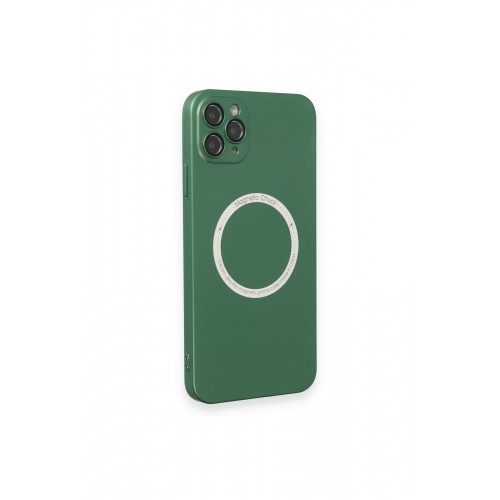 Newface iPhone 11 Pro Max Kılıf Jack Magneticsafe Lens Silikon - Yeşil Newface iPhone 11 Pro Max Kılıf Jack Magneticsafe Lens Silikon - Yeşil