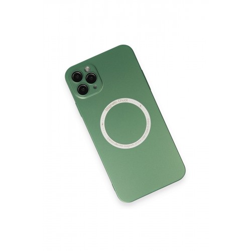Newface iPhone 11 Pro Max Kılıf Jack Magneticsafe Lens Silikon - Yeşil Newface iPhone 11 Pro Max Kılıf Jack Magneticsafe Lens Silikon - Yeşil
