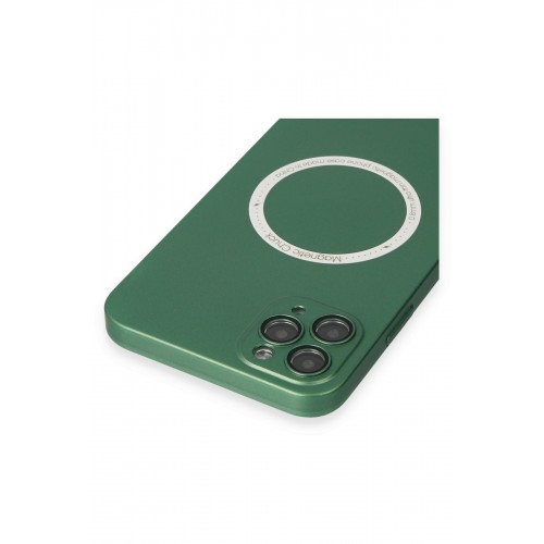 Newface iPhone 11 Pro Max Kılıf Jack Magneticsafe Lens Silikon - Yeşil Newface iPhone 11 Pro Max Kılıf Jack Magneticsafe Lens Silikon - Yeşil