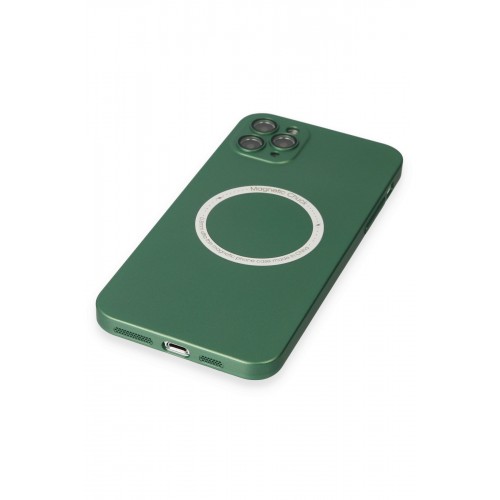 Newface iPhone 11 Pro Max Kılıf Jack Magneticsafe Lens Silikon - Yeşil Newface iPhone 11 Pro Max Kılıf Jack Magneticsafe Lens Silikon - Yeşil