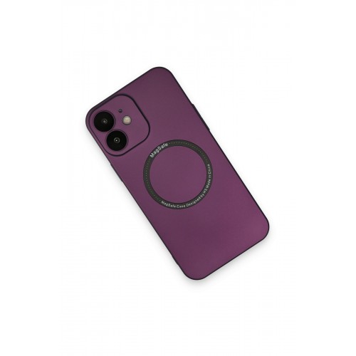 Newface iPhone 12 Kılıf Jack Magneticsafe Lens Silikon - Mürdüm Newface iPhone 12 Kılıf Jack Magneticsafe Lens Silikon - Mürdüm