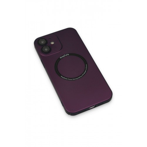 Newface iPhone 12 Kılıf Jack Magneticsafe Lens Silikon - Mürdüm Newface iPhone 12 Kılıf Jack Magneticsafe Lens Silikon - Mürdüm