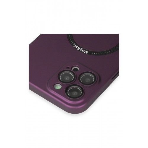 Newface iPhone 12 Pro Kılıf Jack Magneticsafe Lens Silikon - Mürdüm Newface iPhone 12 Pro Kılıf Jack Magneticsafe Lens Silikon - Mürdüm