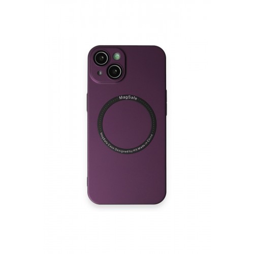 Newface iPhone 14 Kılıf Jack Magneticsafe Lens Silikon - Mürdüm