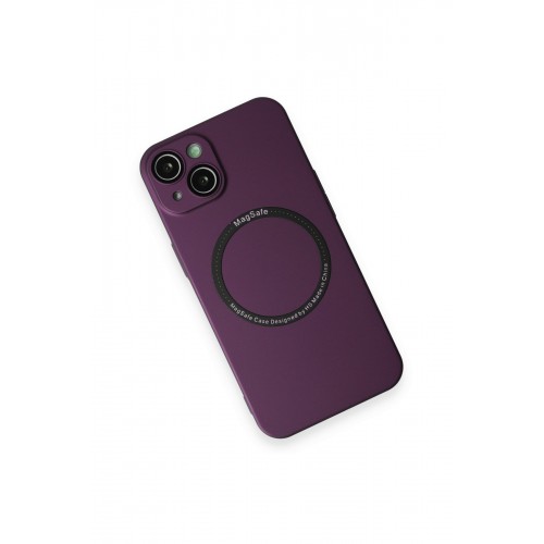 Newface iPhone 14 Kılıf Jack Magneticsafe Lens Silikon - Mürdüm Newface iPhone 14 Kılıf Jack Magneticsafe Lens Silikon - Mürdüm
