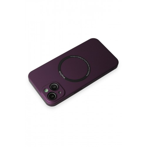 Newface iPhone 14 Kılıf Jack Magneticsafe Lens Silikon - Mürdüm Newface iPhone 14 Kılıf Jack Magneticsafe Lens Silikon - Mürdüm
