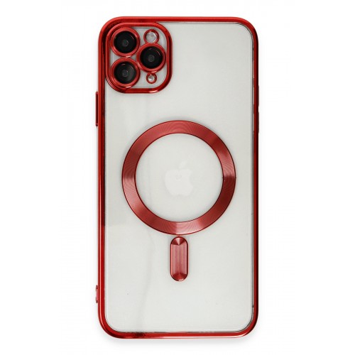 Newface iPhone 11 Pro Max Kılıf Kross Magneticsafe Kapak - Kırmızı