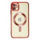 Newface iPhone 12 Kılıf Kross Magneticsafe Kapak - Kırmızı