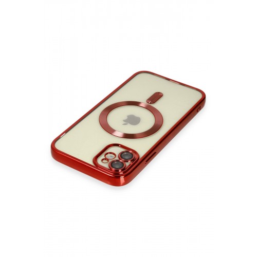 Newface iPhone 12 Kılıf Kross Magneticsafe Kapak - Kırmızı Newface iPhone 12 Kılıf Kross Magneticsafe Kapak - Kırmızı