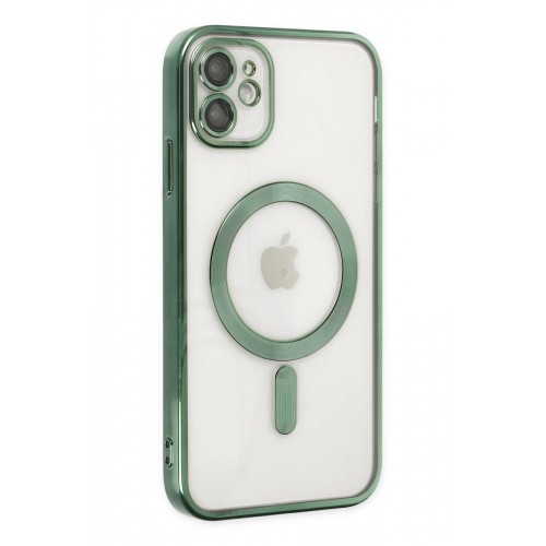 Newface iPhone 12 Kılıf Kross Magneticsafe Kapak - Koyu Yeşil Newface iPhone 12 Kılıf Kross Magneticsafe Kapak - Koyu Yeşil