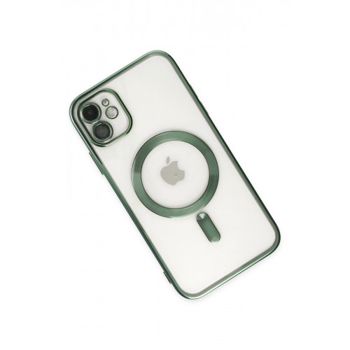 Newface iPhone 12 Kılıf Kross Magneticsafe Kapak - Koyu Yeşil Newface iPhone 12 Kılıf Kross Magneticsafe Kapak - Koyu Yeşil