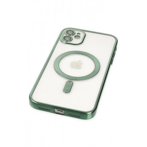 Newface iPhone 12 Kılıf Kross Magneticsafe Kapak - Koyu Yeşil Newface iPhone 12 Kılıf Kross Magneticsafe Kapak - Koyu Yeşil