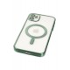 Newface iPhone 12 Kılıf Kross Magneticsafe Kapak - Koyu Yeşil