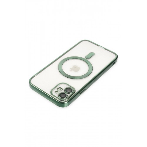 Newface iPhone 12 Kılıf Kross Magneticsafe Kapak - Koyu Yeşil Newface iPhone 12 Kılıf Kross Magneticsafe Kapak - Koyu Yeşil