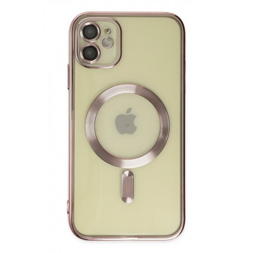 Newface iPhone 12 Kılıf Kross Magneticsafe Kapak - Rose