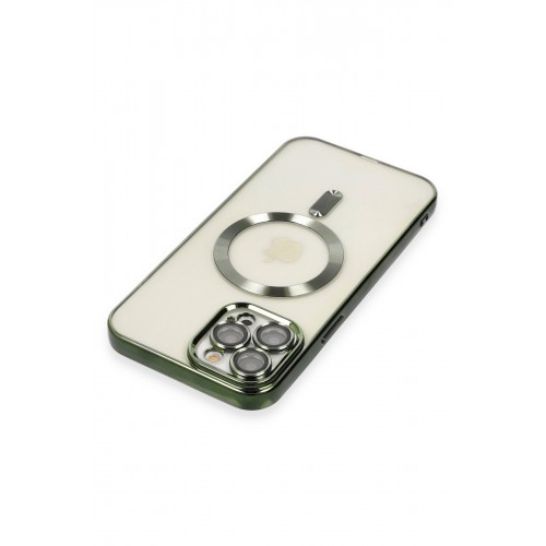 Newface iPhone 12 Pro Kılıf Kross Magneticsafe Kapak - Koyu Yeşil Newface iPhone 12 Pro Kılıf Kross Magneticsafe Kapak - Koyu Yeşil