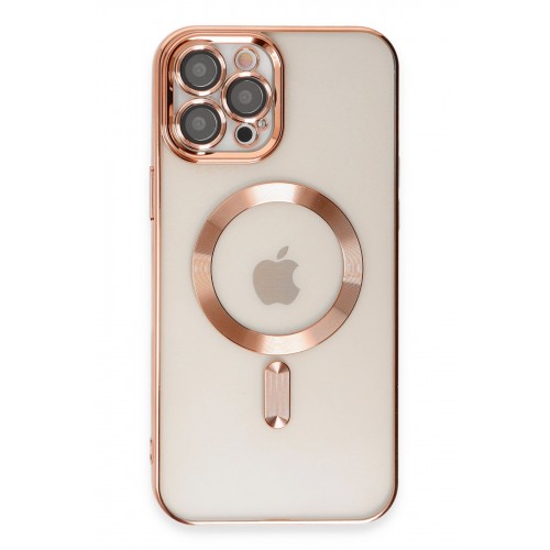 Newface iPhone 12 Pro Kılıf Kross Magneticsafe Kapak - Rose